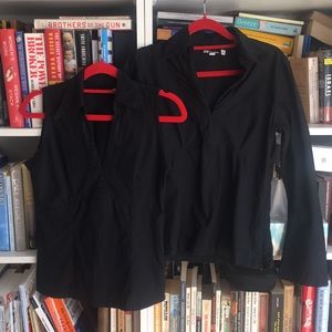 Set of 2 collared black shirts